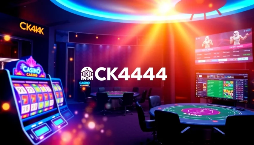 CK4444 online gaming platform banner highlighting top slots, live casino, and sports betting features for Bangladeshi players.