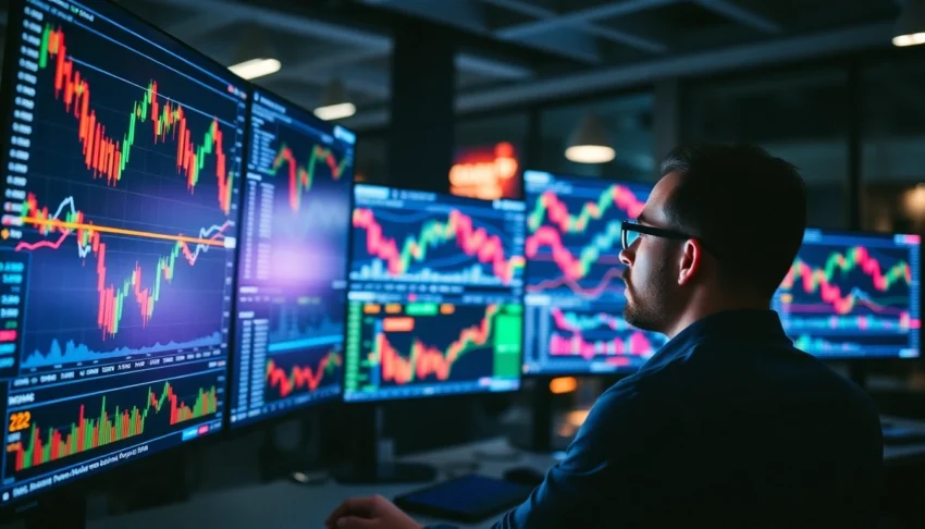 Trading view platform showing live market charts and analysis tools for traders and investors